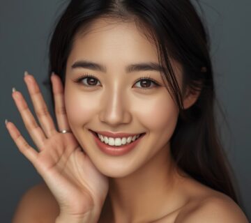 Smiling woman with glowing skin showcasing the results of a healthy beauty routine, symbolizing 5 places to buy Korean skin care online.